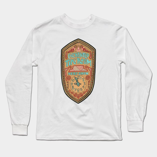 Tiki Clock Long Sleeve T-Shirt by Nerdpins